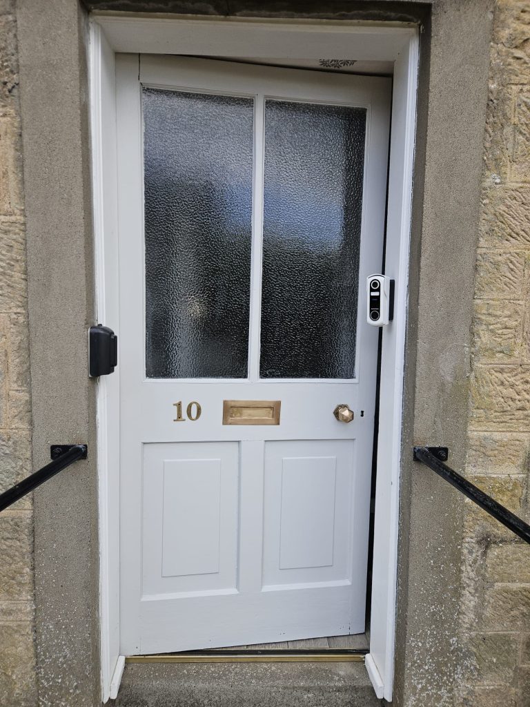 Exterior painting services in Glasgow by LayerLux Home Solutions, metal railing painting